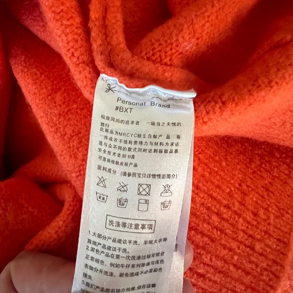 Red Orange Pull Over Sweater - Picture 6 of 6